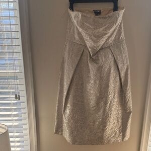 Lord & Taylor Strapless Cream Dress